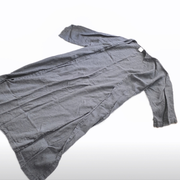 man in the studio Other - 100% Stonewashed Linen Bathrobe – Charcoal Grey, Size S (Extra-Long)